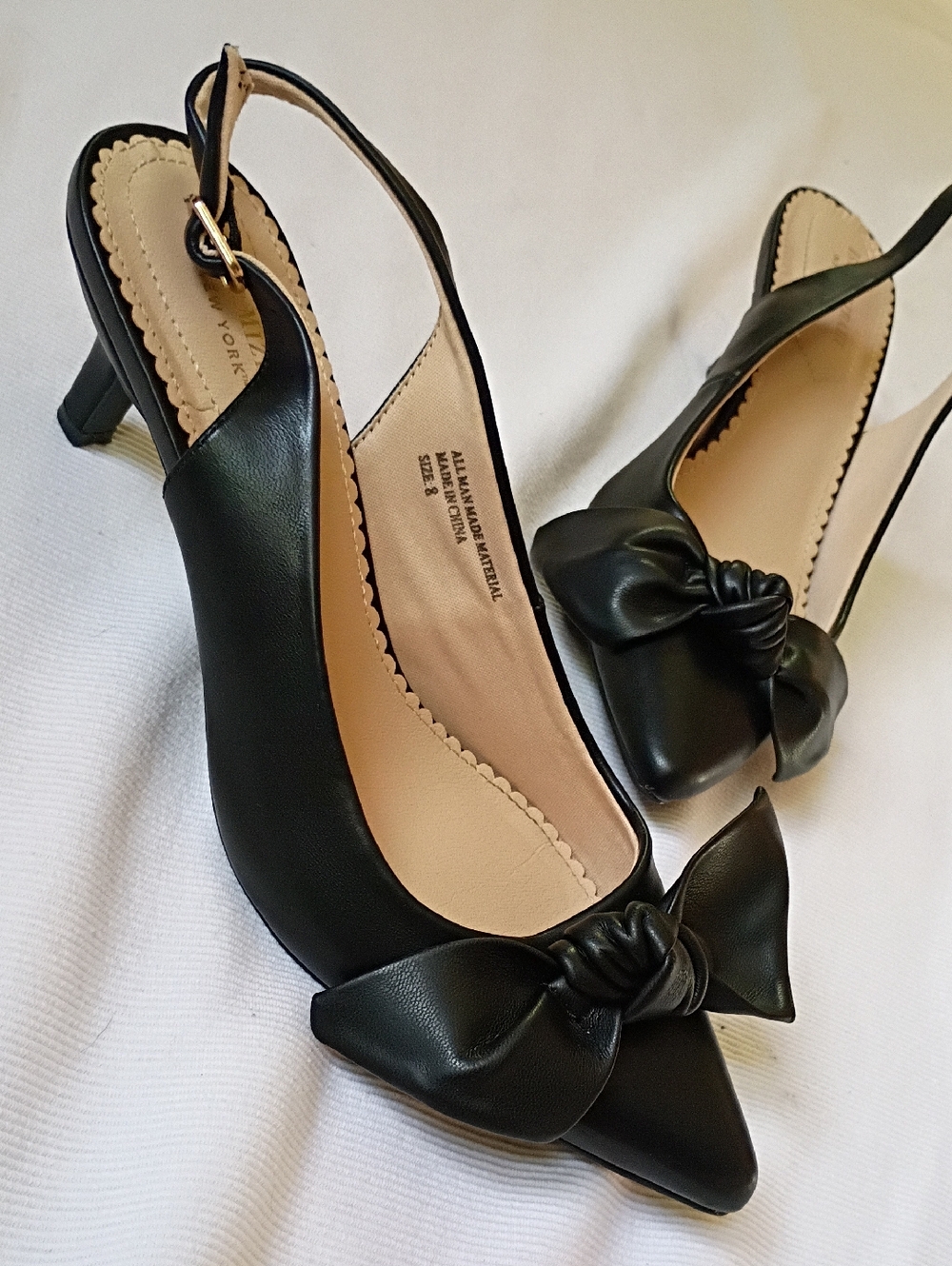 Isaac Mizrahi Bow Slingback Kitten Heels